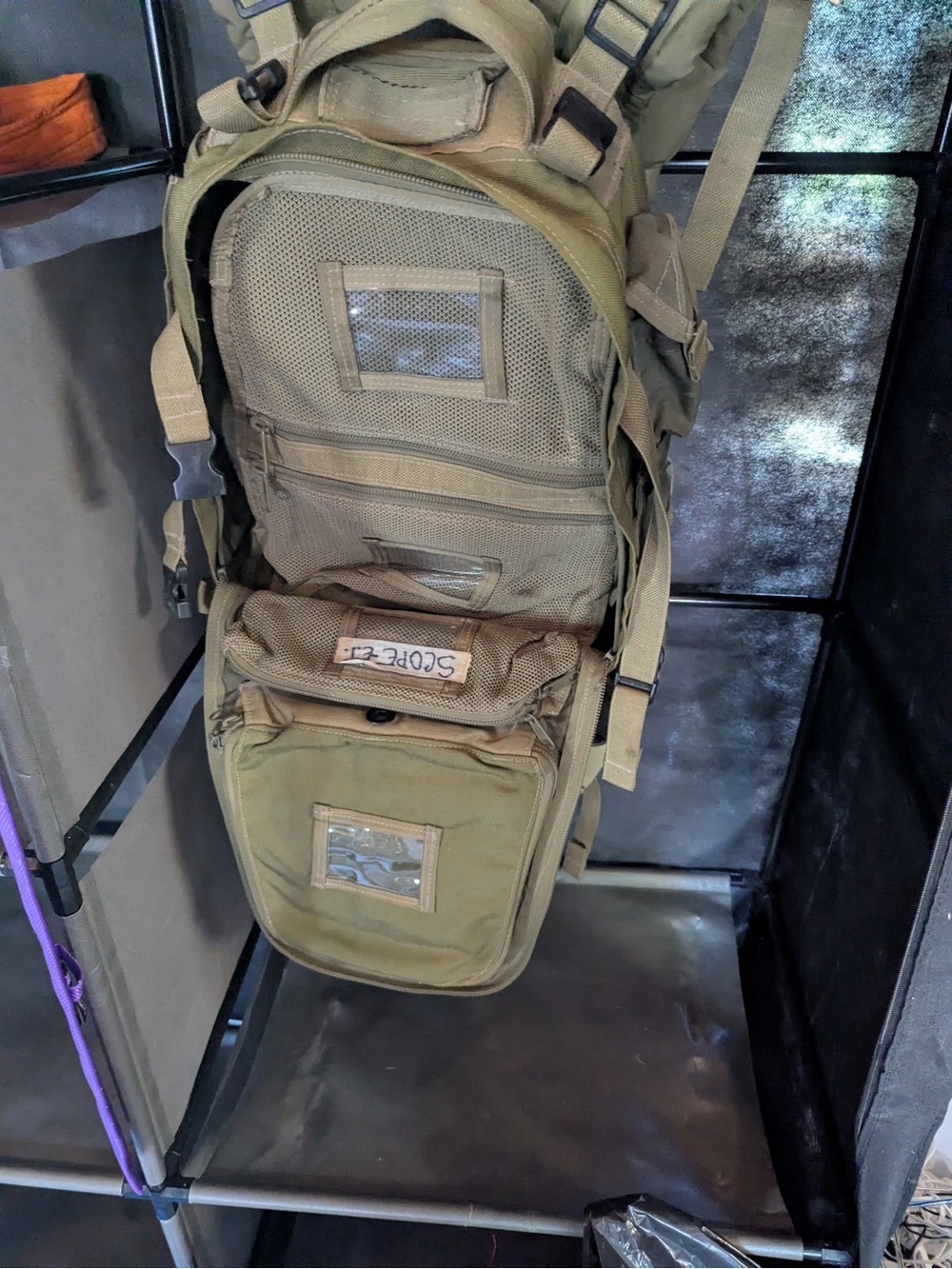 Tactical Olive Green Men's Backpack - Rugged Field Pack - Picture 3 of 4